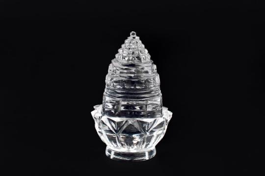 Sphatik Shree Yantra on  Lotus - 130 gms