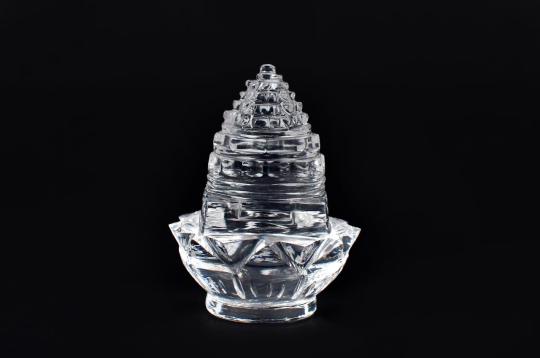 Sphatik Shree Yantra on  Lotus - 131 gms