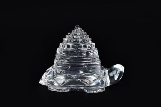 Shree Yantra in Sphatik on Tortoise - 345 gms
