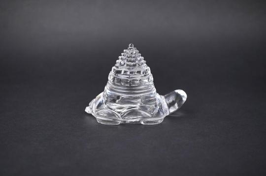 Shree Yantra in Sphatik on Tortoise - 188 gms
