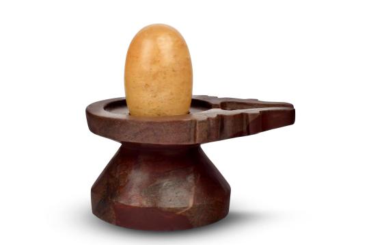 Yellow Aventurine Lingam with Stone Yoni base