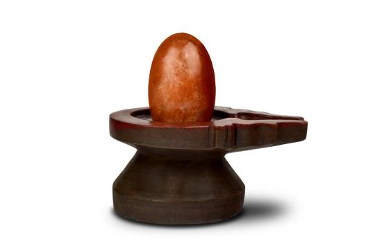 Red Aventurine Lingam with Stone Yoni base