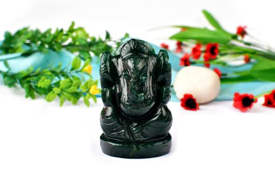 Ganesha in Green Aventurine - 273 gms