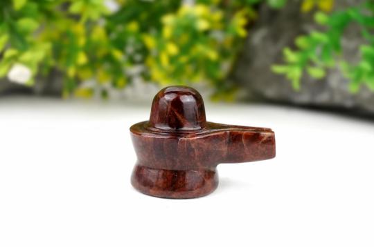 Gomed Hessonite Shivlinga - 109 gms