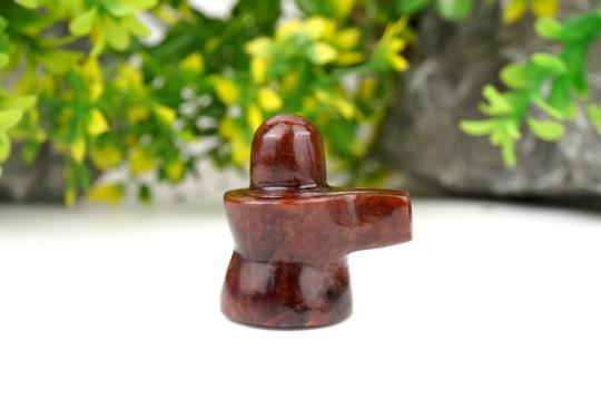Gomed Hessonite Shivlinga - 89 gms