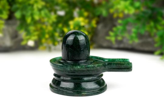 Green Jade Shivaling - 303 gms