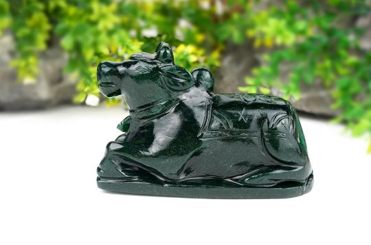 Nandi in Green Jade - 987 gms