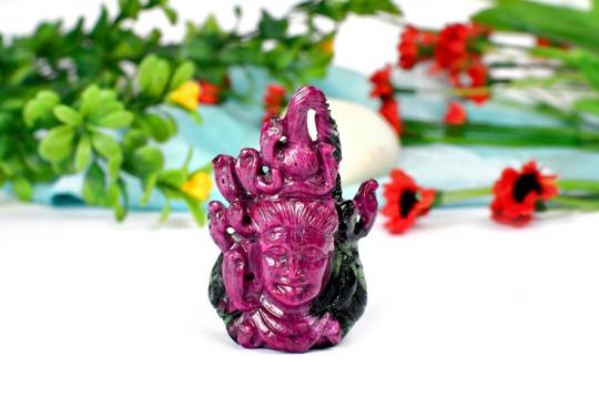 Shiva Face In Ruby - 325 carats