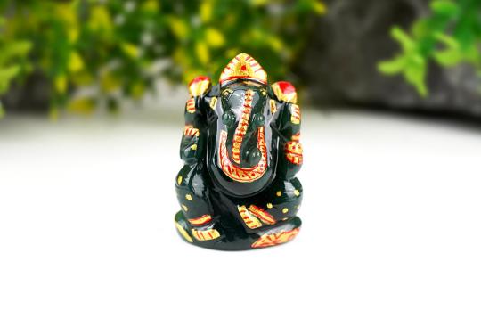 Ganesha in Columbian Green Jade  - 67 gms - I