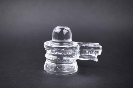 Sphatik Shivling With Snake - 194 gms