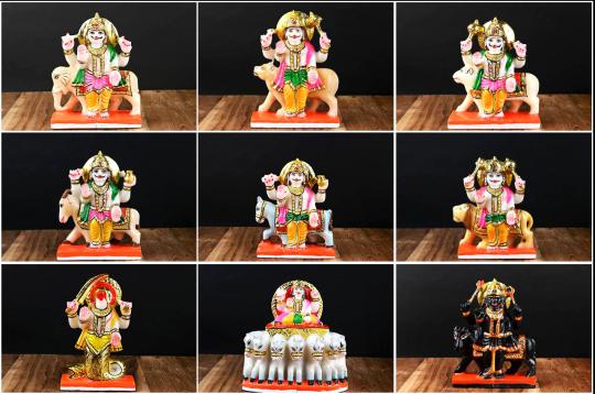 Navgraha set marble idol - I