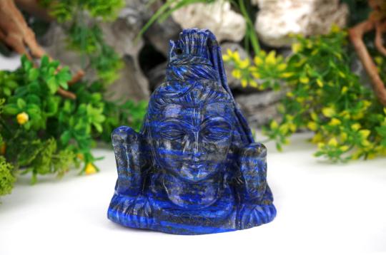Lord Shiva face in Lapiz Lazuli - 1155 gms