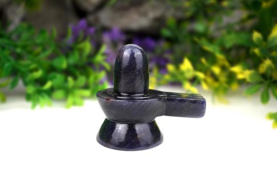 Blue Jade Shivling - 117 gms - i