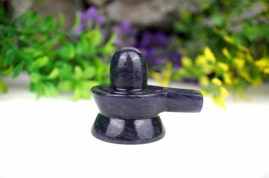 Blue Jade Shivling - 92 gms - I