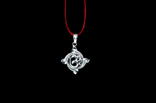 Om Locket in Pure Silver - V