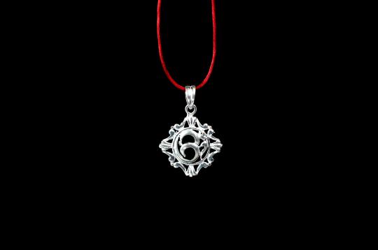 Om Locket in Pure Silver - X