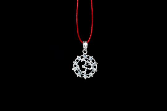 Om Locket in Pure Silver - XII