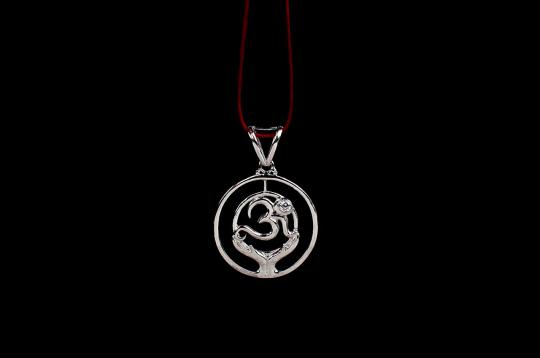 Om Locket in Pure Silver - XVIII