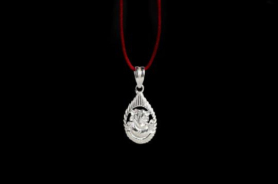 Ganesha Locket in Pure Silver - VIII