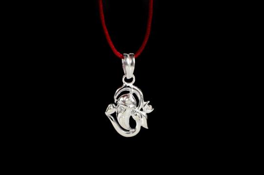 Ganesha Locket in Pure Silver - IX