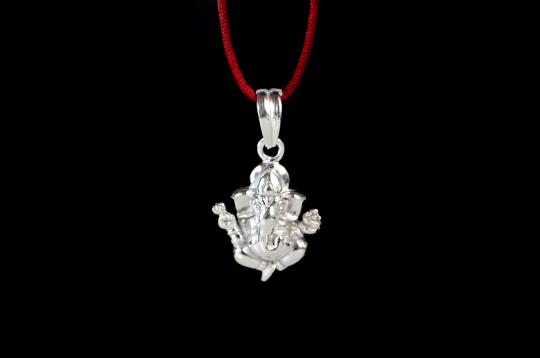 Ganesha Locket in Pure Silver - XI