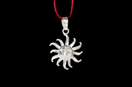 Surya Face Locket in pure silver