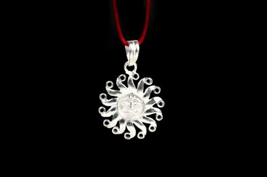 Surya Face Locket in pure silver - I