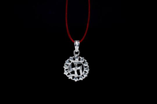 Swastik Locket in pure silver - II
