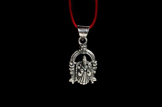 Mahalakshmi Locket in Oxidized Silver - II