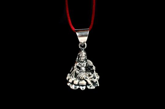 Mahalakshmi Locket in Oxidized Silver - III