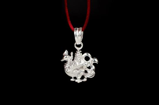 Saraswati Locket in Pure Silver - I
