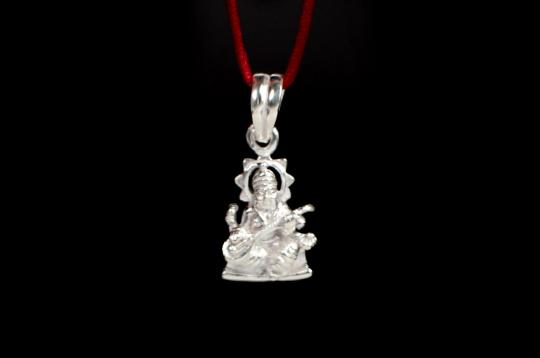 Saraswati Locket in Pure Silver - III