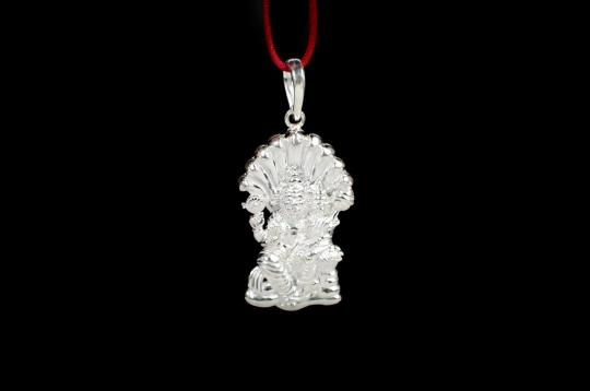 Lord Narasimha Locket in Pure Silver - II