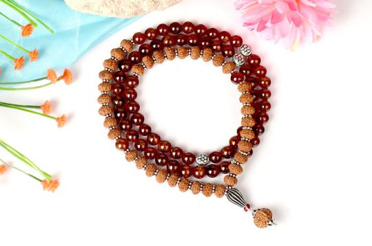 9 mukhi Rudraksha and Gomed mala - II