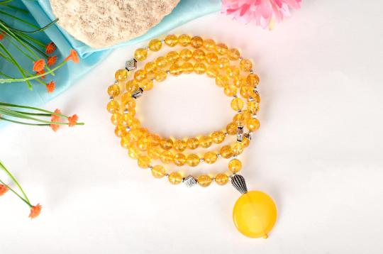 Yellow Citrine Mala