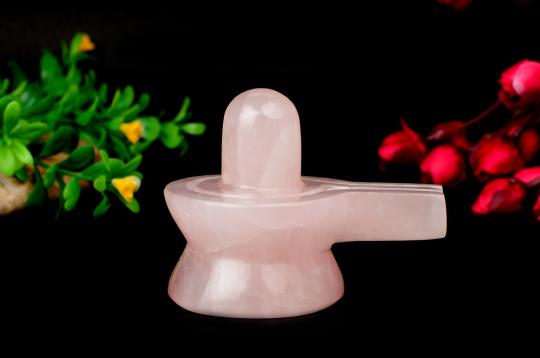 Rose Quartz Shivling - 212 gms