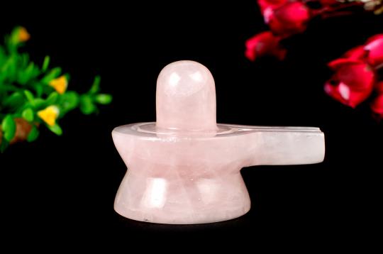 Rose Quartz Shivling - 213 gms