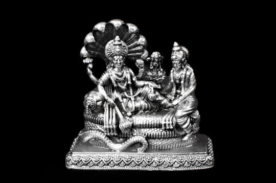 Vishnu Laxmi Idol (925 Sterling Silver)