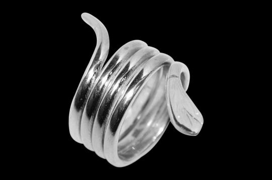 Snake Ring - in Pure Silver 
