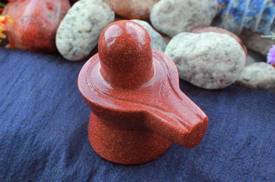 Sunstone Shivaling - 76 gms