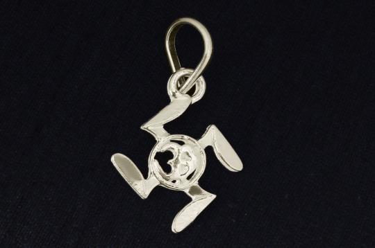 Swastik Locket with Om in pure Silver