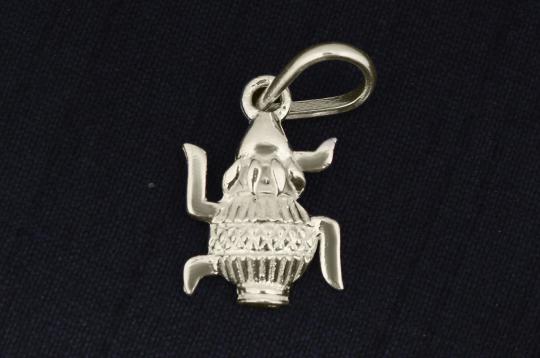 Swastik Locket with Kalash in pure Silver