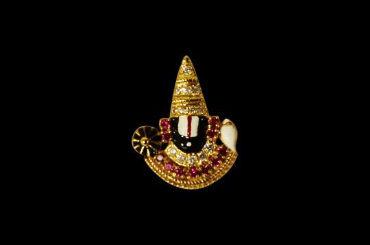 Tirupati Balaji Locket in Pure Gold - Design I