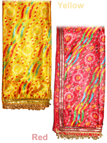 Multi coloured Chunri