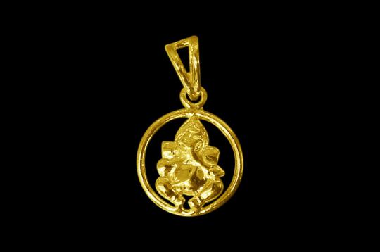 Ganesh Locket - in Pure Gold - Design I