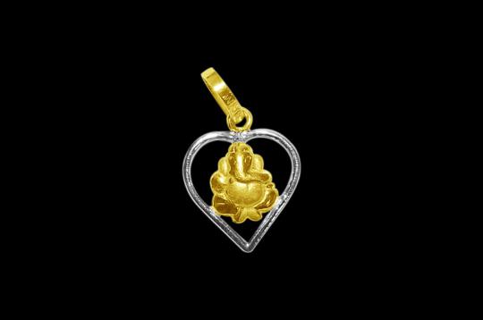 Lord Ganesha Locket in Pure Gold - Design I
