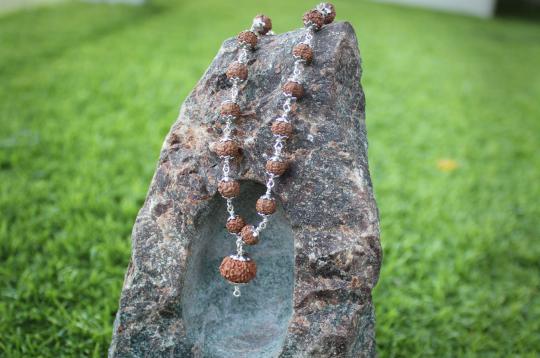 Rare 7 mukhi Mahalaxmi mala in silver