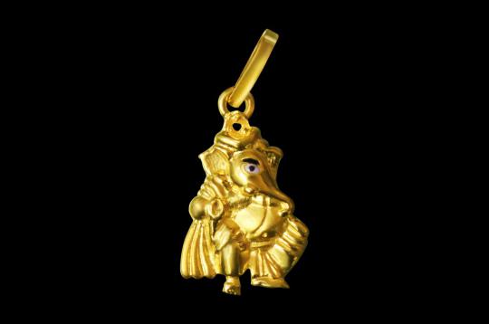Ganesh Pendant in Gold - Design XLIII