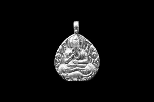 Ganesh Locket in Pure Silver - Design XXXIII