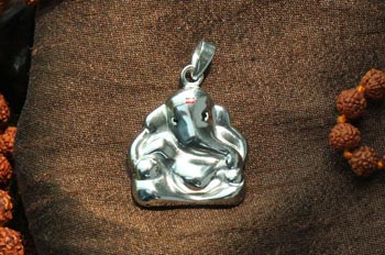 Ganesh Locket in Pure Silver - Design XII